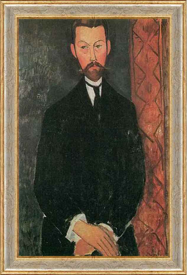 Картина в раме - Portrait of Paul Alexander. Портрет Пола Александра. Амедео Модильяни