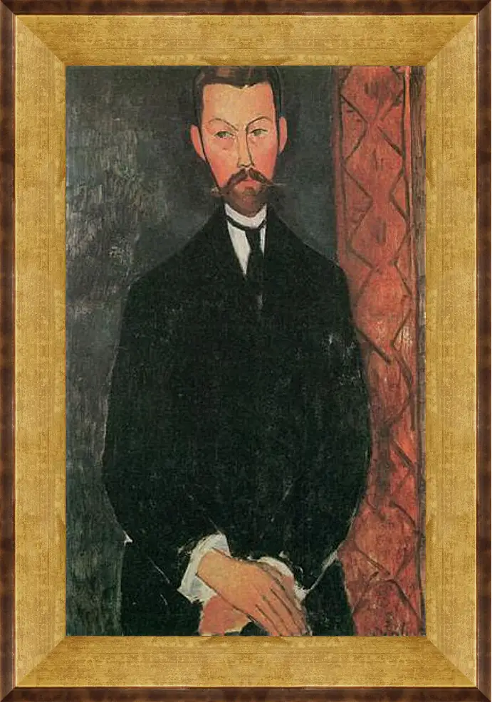 Картина в раме - Portrait of Paul Alexander. Портрет Пола Александра. Амедео Модильяни