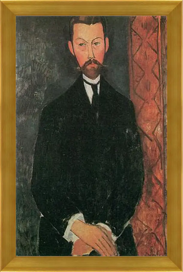 Картина в раме - Portrait of Paul Alexander. Портрет Пола Александра. Амедео Модильяни