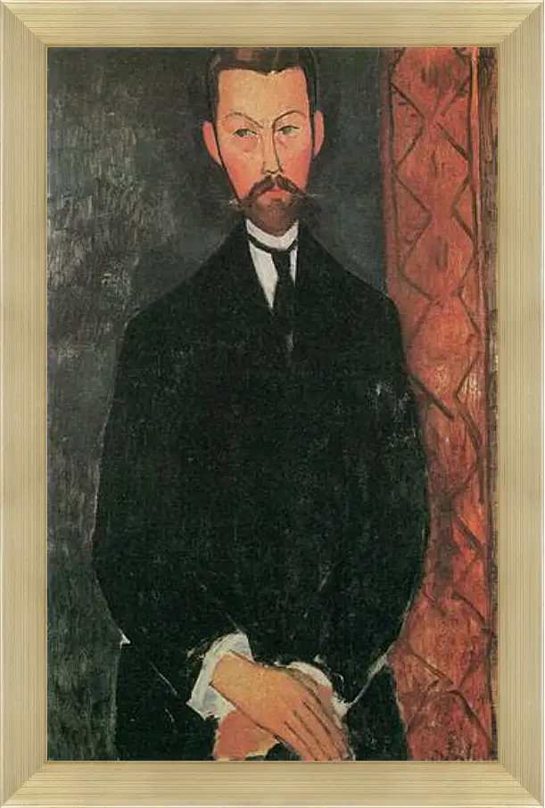 Картина в раме - Portrait of Paul Alexander. Портрет Пола Александра. Амедео Модильяни