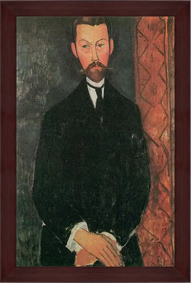 Картина в раме - Portrait of Paul Alexander. Портрет Пола Александра. Амедео Модильяни