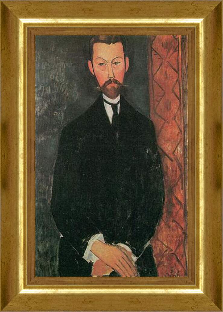 Картина в раме - Portrait of Paul Alexander. Портрет Пола Александра. Амедео Модильяни