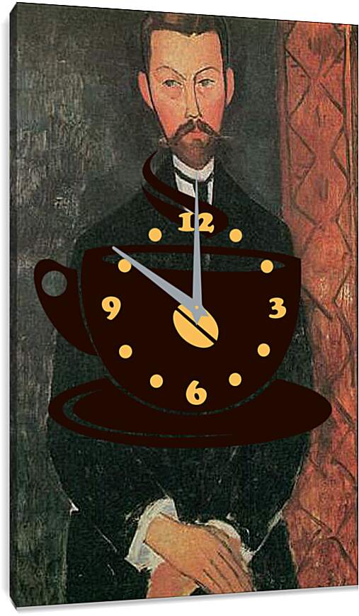 Часы картина - Portrait of Paul Alexander. Портрет Пола Александра. Амедео Модильяни