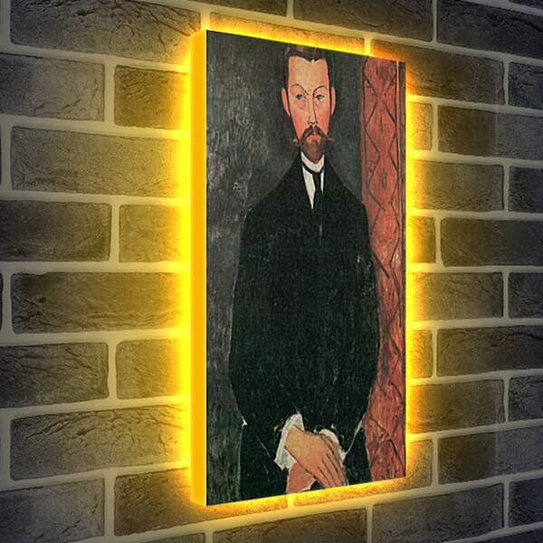 Лайтбокс световая панель - Portrait of Paul Alexander. Портрет Пола Александра. Амедео Модильяни