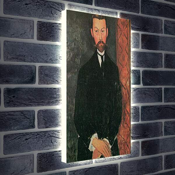 Лайтбокс световая панель - Portrait of Paul Alexander. Портрет Пола Александра. Амедео Модильяни