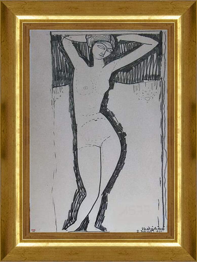 Картина в раме - Nude. Амедео Модильяни