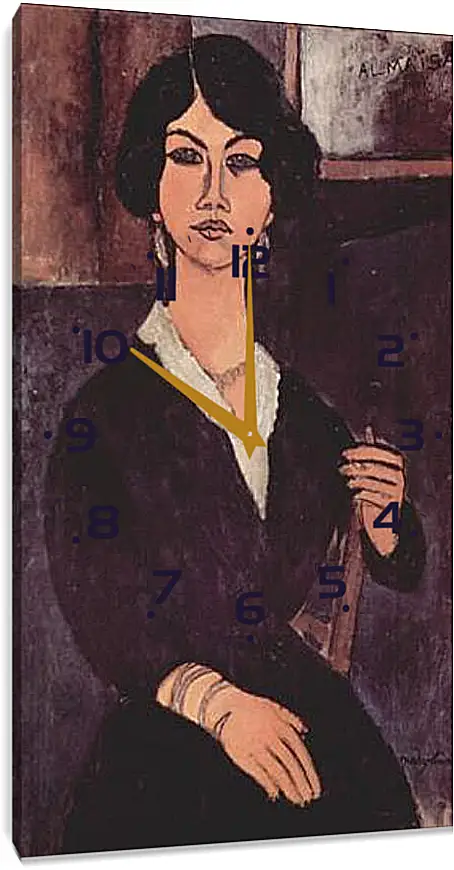 Часы картина - Sitzende Algerische Almaiisa. Сидящая алжирская альмаиза. Амедео Модильяни
