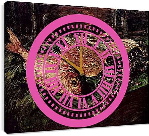 Часы картина - Натюрморт с омаром. Коровин Константин
