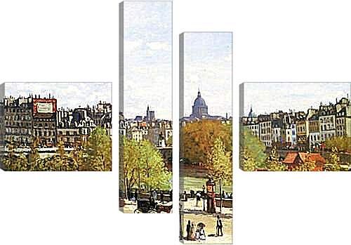 Модульная картина - Le quai du Louvre. Клод Моне