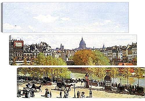 Модульная картина - Le quai du Louvre. Клод Моне