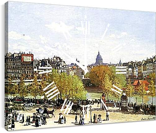 Часы картина - Le quai du Louvre. Клод Моне