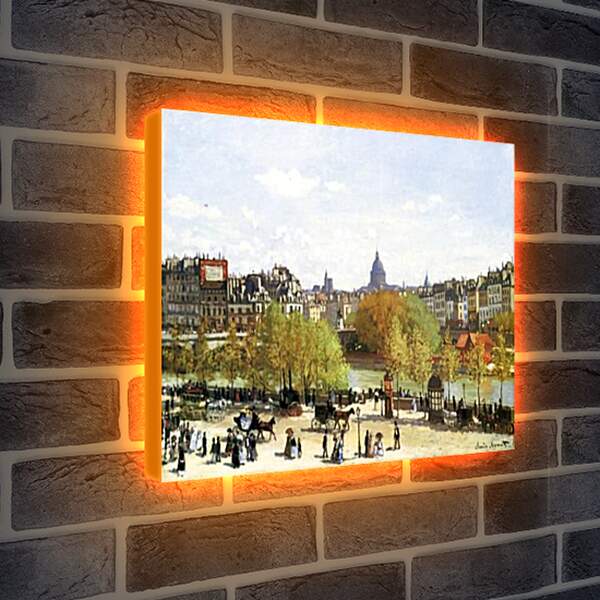 Лайтбокс световая панель - Le quai du Louvre. Клод Моне