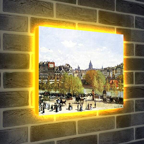 Лайтбокс световая панель - Le quai du Louvre. Клод Моне