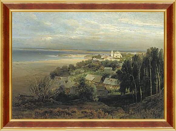 Картина в раме - Печерский монастырь под Нижним Новгородом. Саврасов Алексей