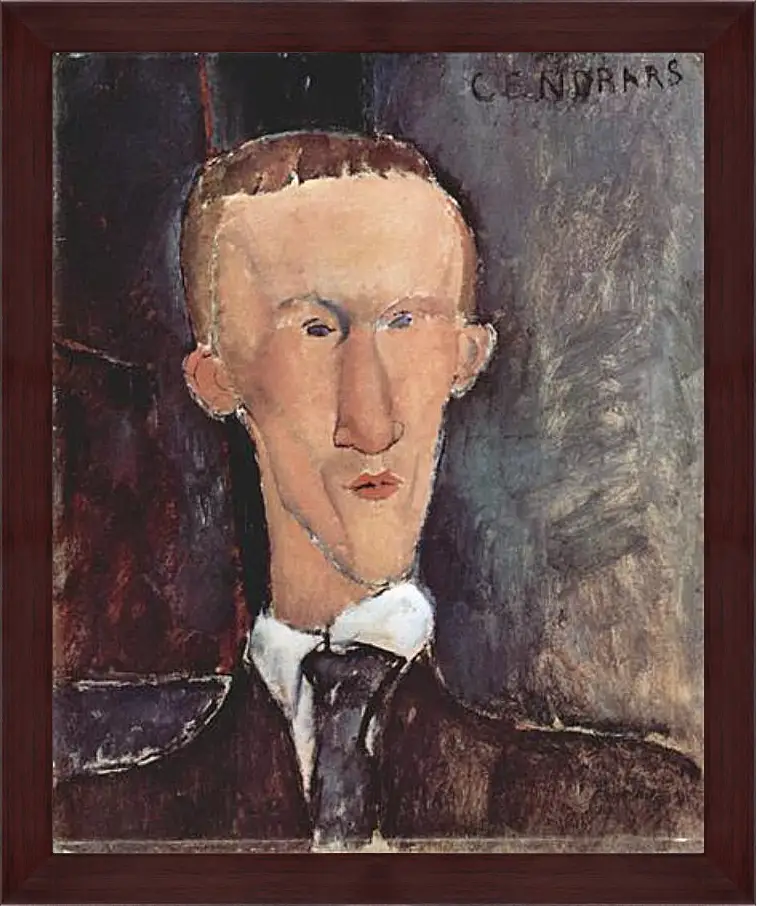 Картина в раме - Blaise Cendrars. Портрет Блеза Сандрара. Амедео Модильяни