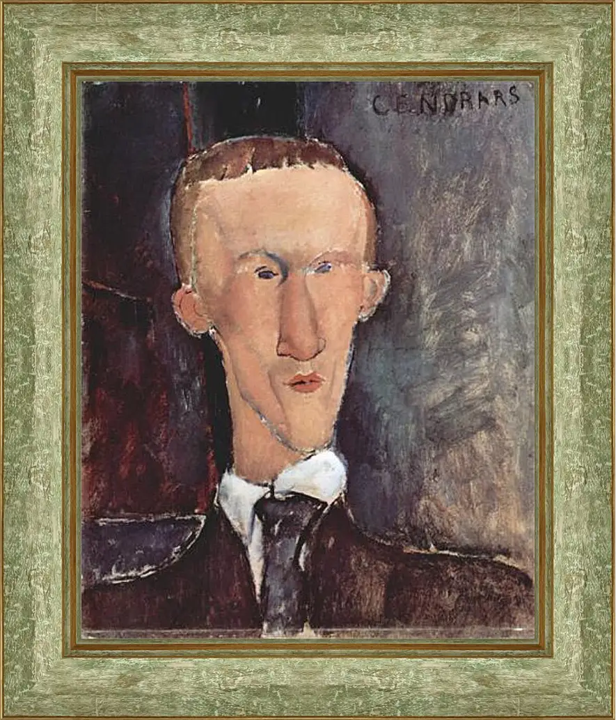 Картина в раме - Blaise Cendrars. Портрет Блеза Сандрара. Амедео Модильяни