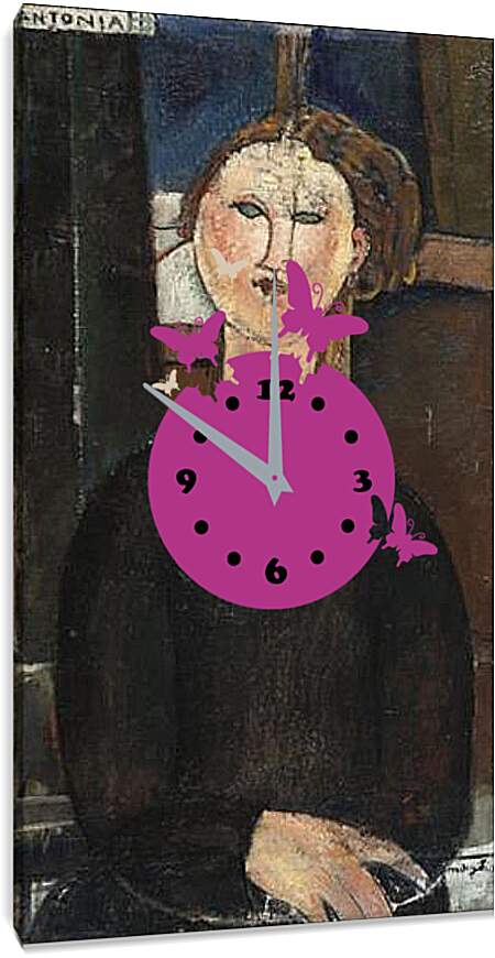 Часы картина - Antonia. Антония. Амедео Модильяни