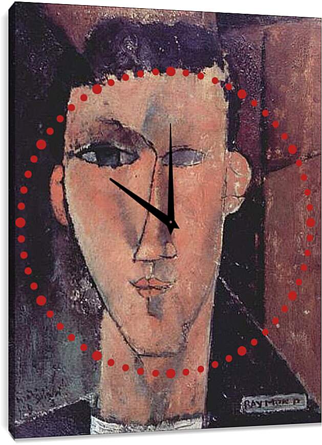 Часы картина - Portrait of Raymond. Портрет Раймонда. Амедео Модильяни