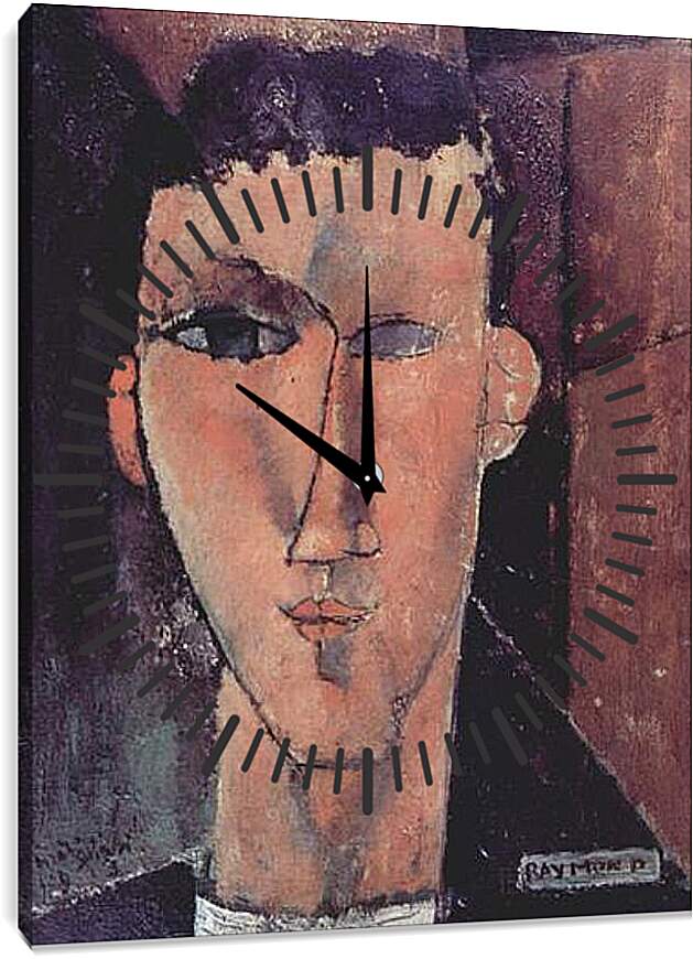 Часы картина - Portrait of Raymond. Портрет Раймонда. Амедео Модильяни