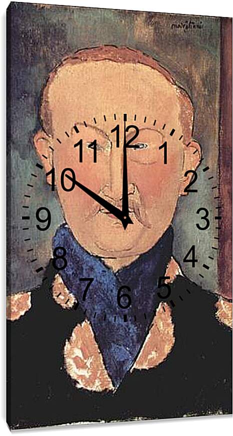 Часы картина - Portrait of Leon Bakst. Портрет Леона Бакста. Амедео Модильяни