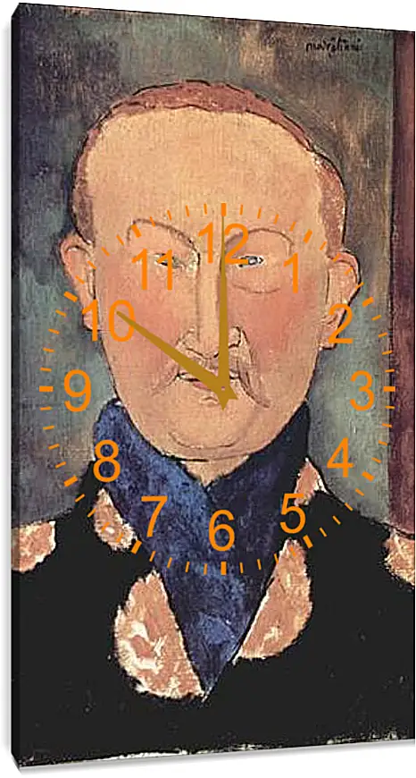Часы картина - Portrait of Leon Bakst. Портрет Леона Бакста. Амедео Модильяни