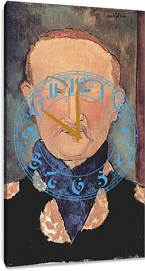 Часы картина - Portrait of Leon Bakst. Портрет Леона Бакста. Амедео Модильяни