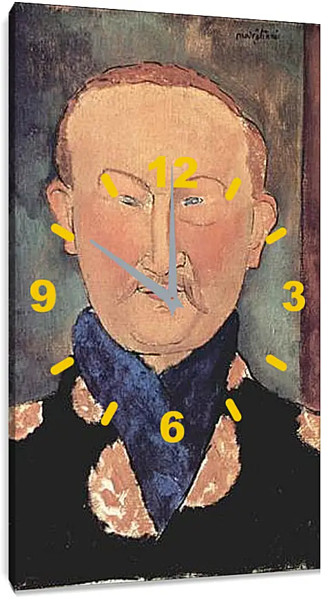 Часы картина - Portrait of Leon Bakst. Портрет Леона Бакста. Амедео Модильяни