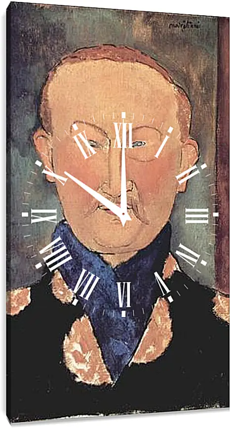 Часы картина - Portrait of Leon Bakst. Портрет Леона Бакста. Амедео Модильяни