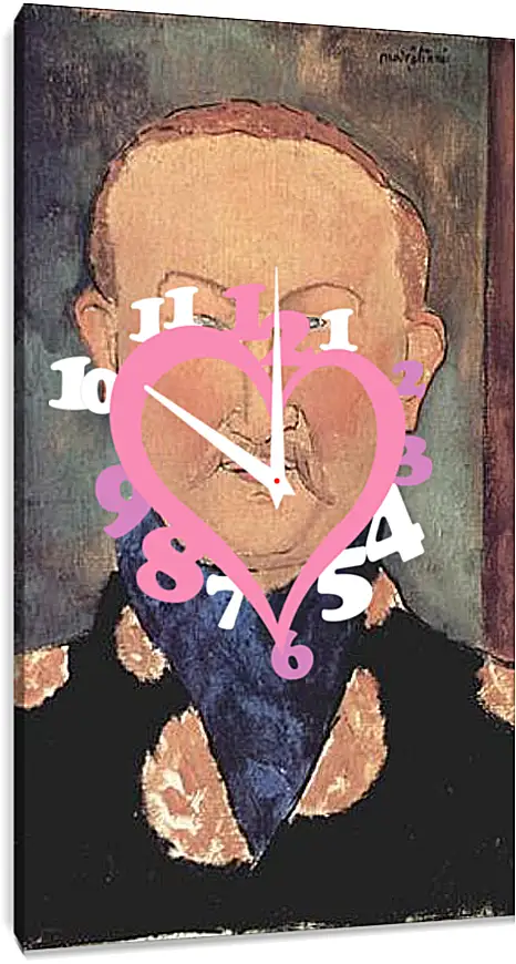 Часы картина - Portrait of Leon Bakst. Портрет Леона Бакста. Амедео Модильяни