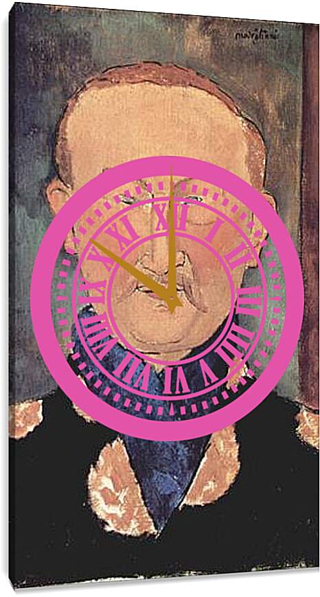 Часы картина - Portrait of Leon Bakst. Портрет Леона Бакста. Амедео Модильяни