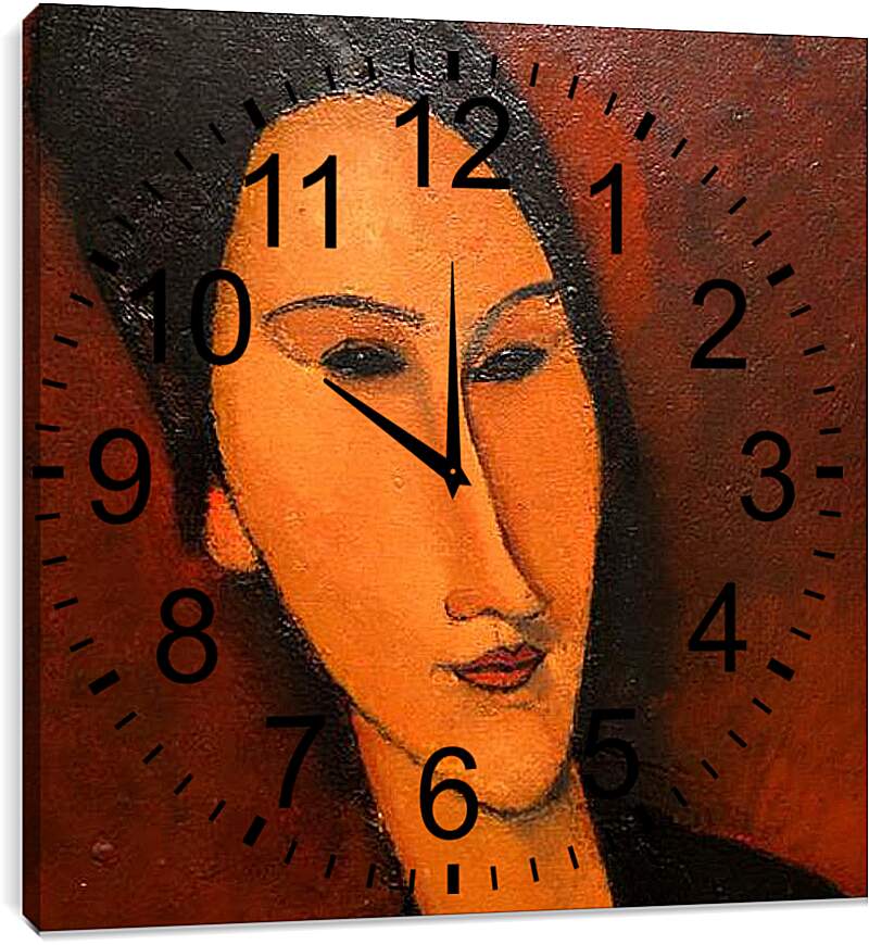 Часы картина - Anna Zborowska. Анна Зборовска. Амедео Модильяни