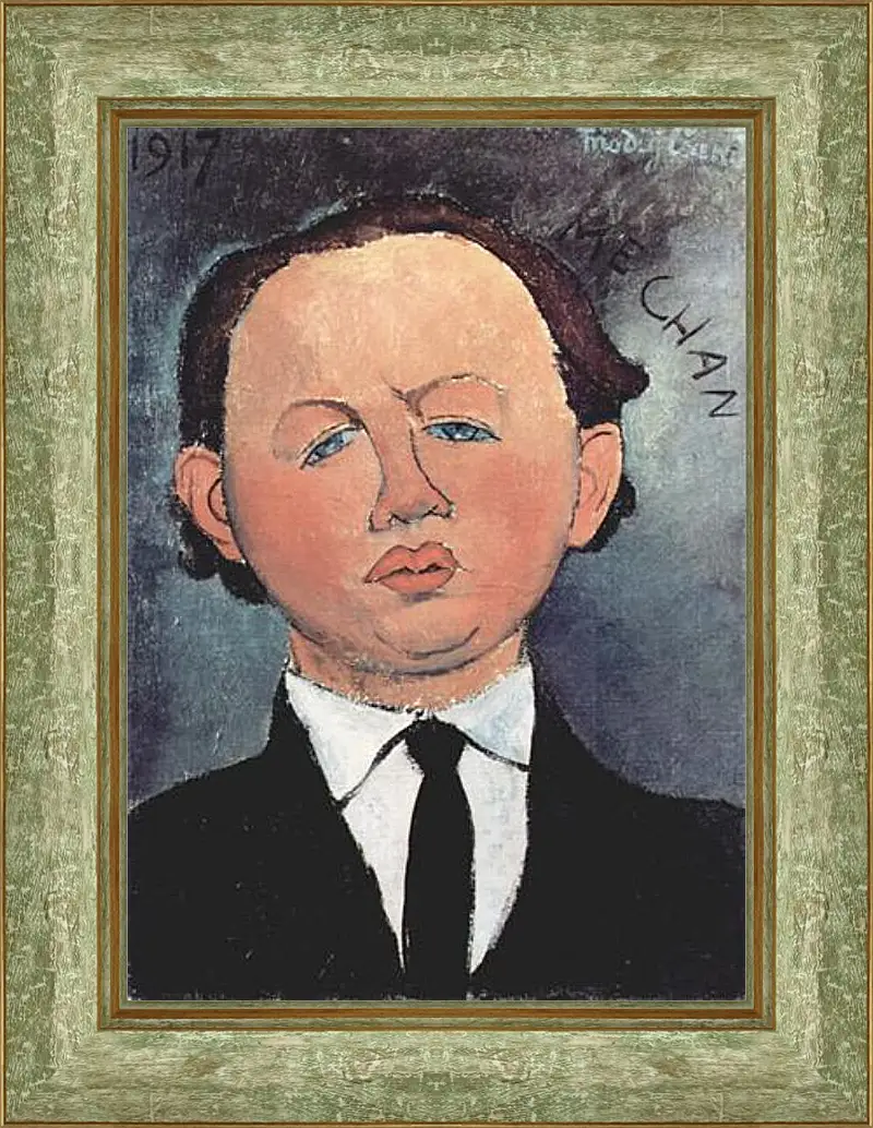 Картина в раме - Portrait of the Mechanical. Портрет Мещанинова. Амедео Модильяни