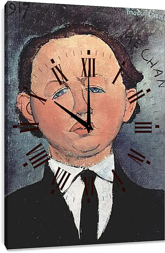 Часы картина - Portrait of the Mechanical. Портрет Мещанинова. Амедео Модильяни