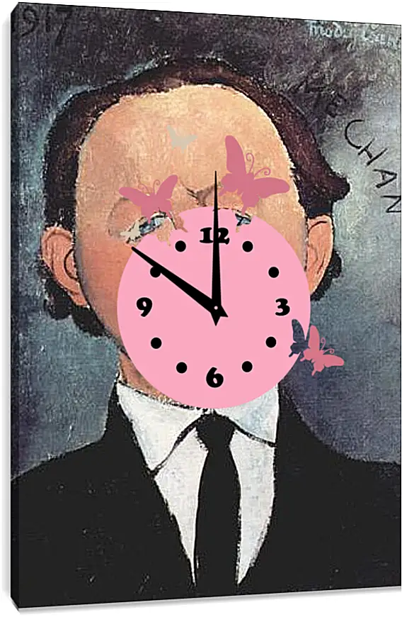 Часы картина - Portrait of the Mechanical. Портрет Мещанинова. Амедео Модильяни