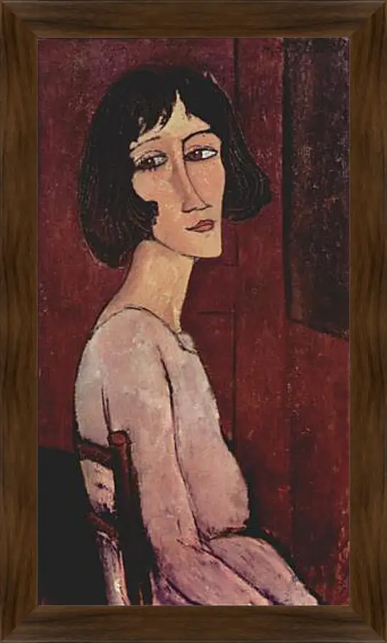 Картина в раме - Portrait of Margarita. Портрет Маргариты. Амедео Модильяни