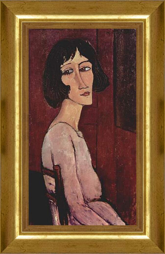 Картина в раме - Portrait of Margarita. Портрет Маргариты. Амедео Модильяни