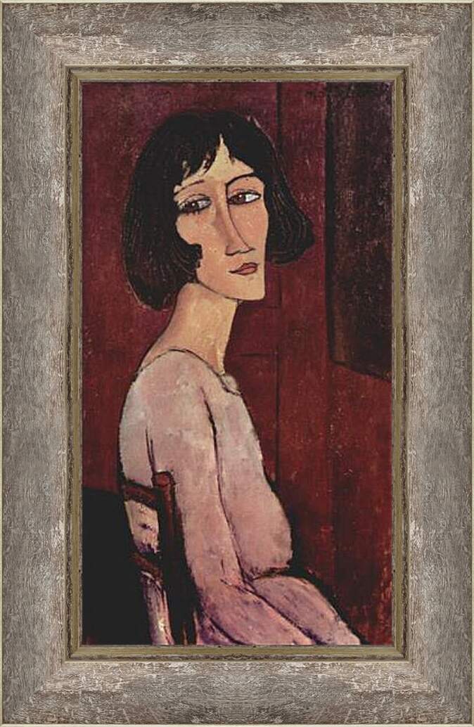 Картина в раме - Portrait of Margarita. Портрет Маргариты. Амедео Модильяни