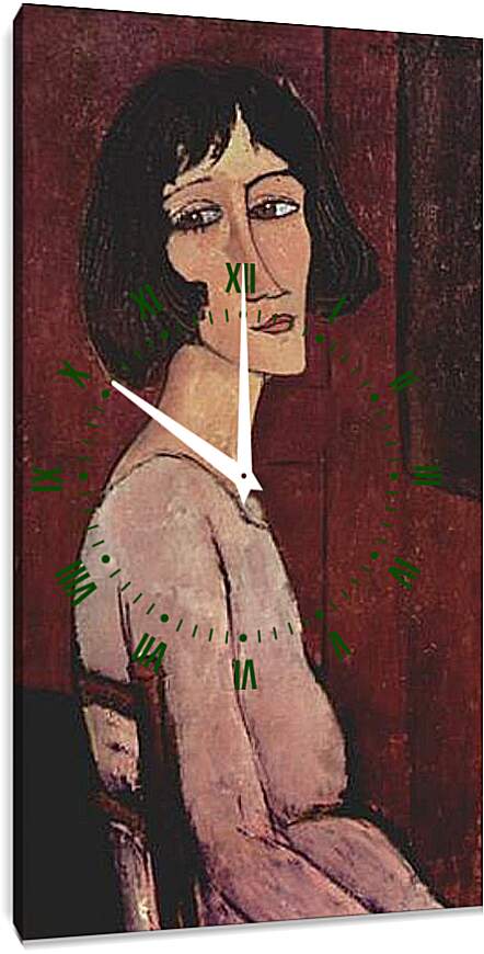 Часы картина - Portrait of Margarita. Портрет Маргариты. Амедео Модильяни