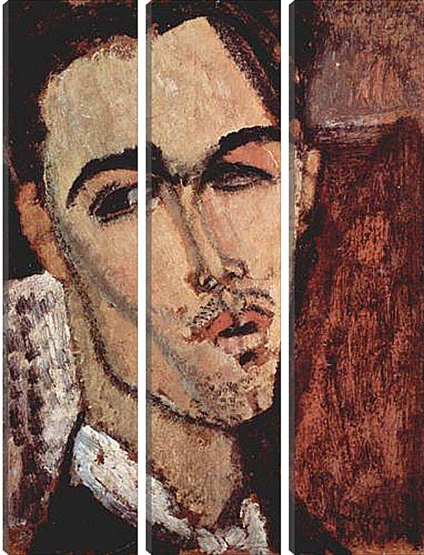 Модульная картина - Portrait of Celso Lagar. Портрет Сельсо Лагара. Амедео Модильяни