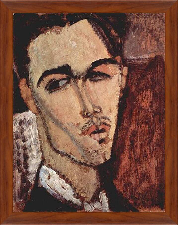 Картина в раме - Portrait of Celso Lagar. Портрет Сельсо Лагара. Амедео Модильяни
