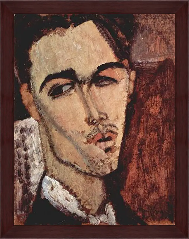 Картина в раме - Portrait of Celso Lagar. Портрет Сельсо Лагара. Амедео Модильяни