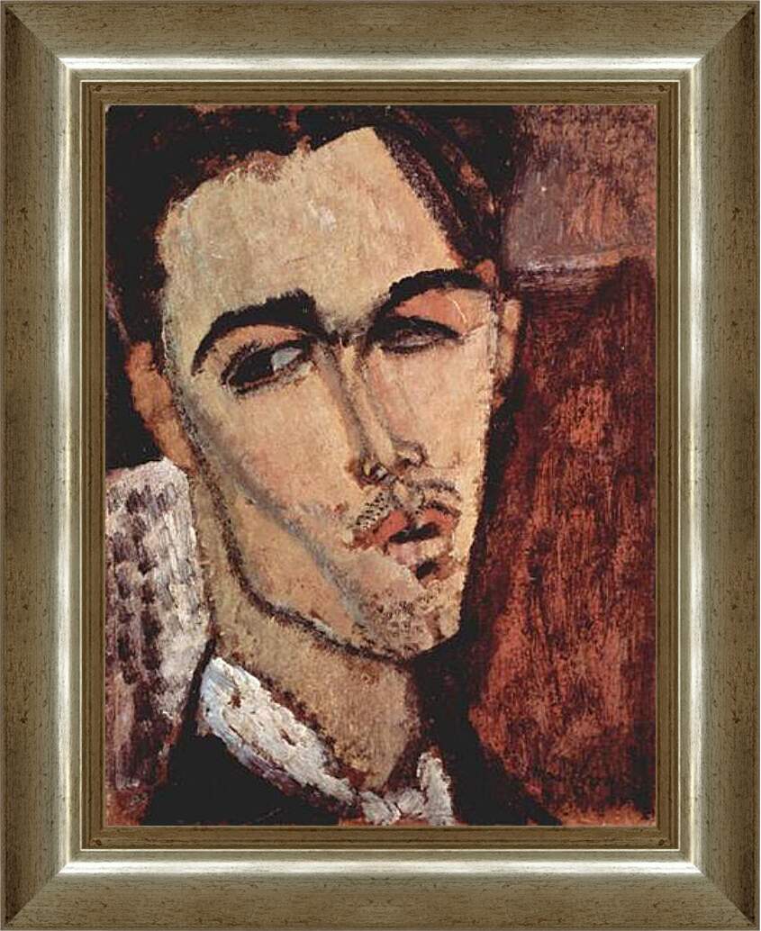 Картина в раме - Portrait of Celso Lagar. Портрет Сельсо Лагара. Амедео Модильяни