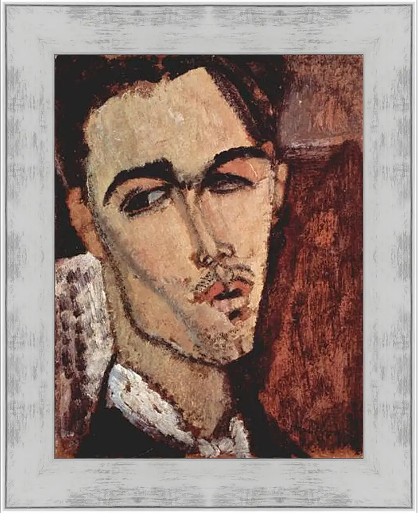 Картина в раме - Portrait of Celso Lagar. Портрет Сельсо Лагара. Амедео Модильяни