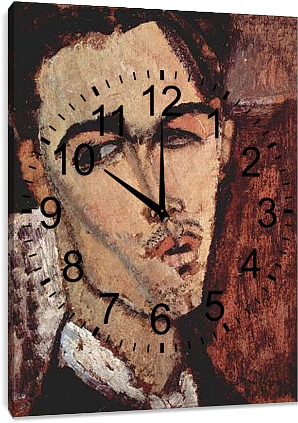 Часы картина - Portrait of Celso Lagar. Портрет Сельсо Лагара. Амедео Модильяни