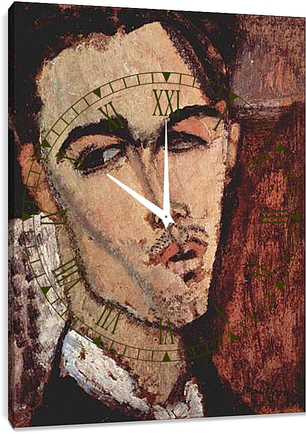 Часы картина - Portrait of Celso Lagar. Портрет Сельсо Лагара. Амедео Модильяни