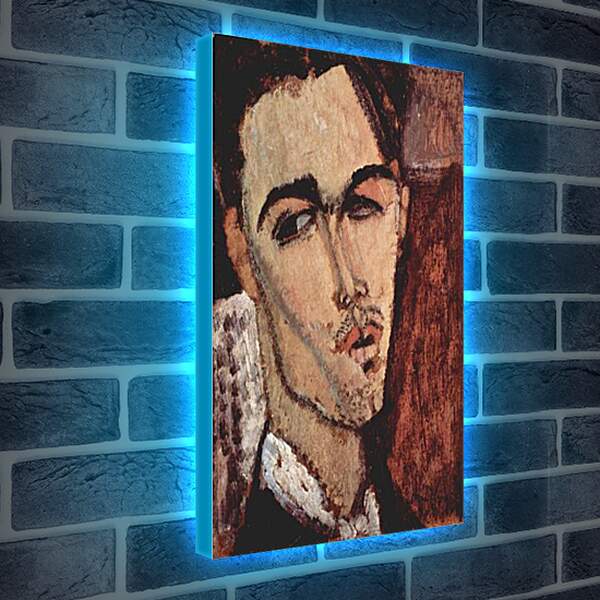 Лайтбокс световая панель - Portrait of Celso Lagar. Портрет Сельсо Лагара. Амедео Модильяни