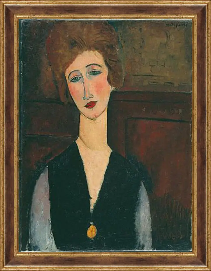 Картина в раме - Portrait of a Woman. Портрет женщины. Амедео Модильяни