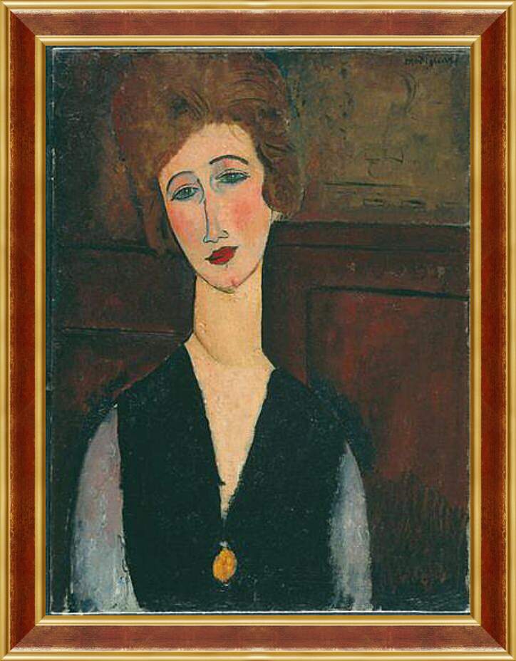 Картина в раме - Portrait of a Woman. Портрет женщины. Амедео Модильяни