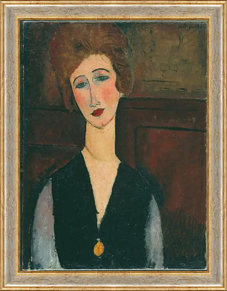 Картина в раме - Portrait of a Woman. Портрет женщины. Амедео Модильяни