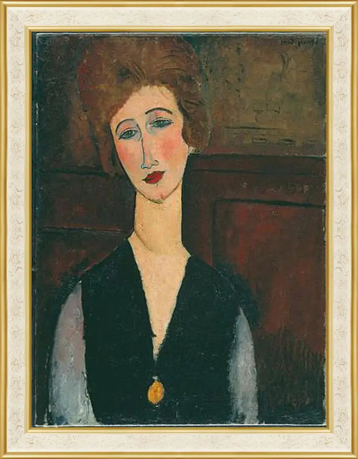 Картина в раме - Portrait of a Woman. Портрет женщины. Амедео Модильяни